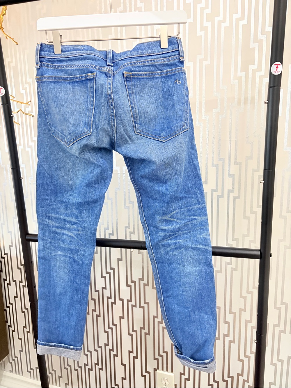 Women’s Rag and Bone “The Dre” Blue Denim Jeans - Casual Straight Fit - Picture 2 of 2